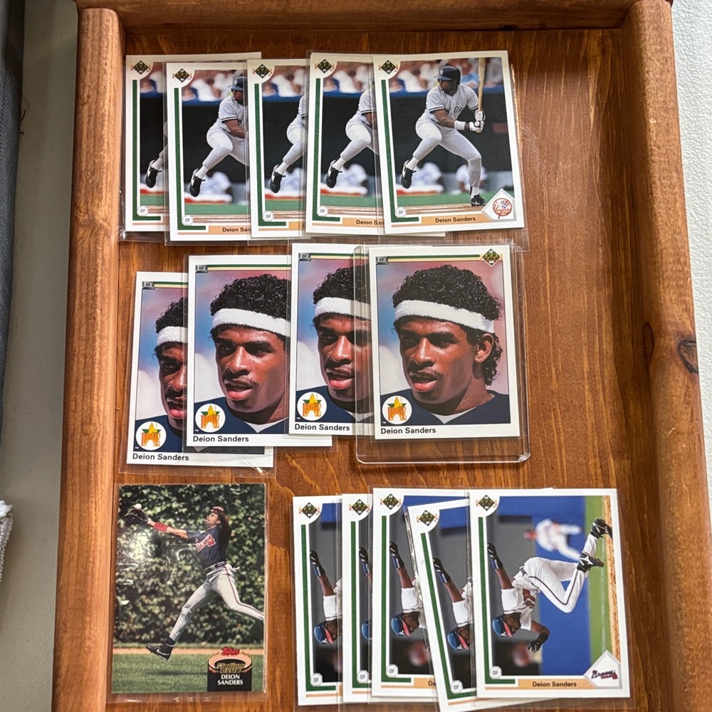 Deion Sanders Baseball Trading Card Collection